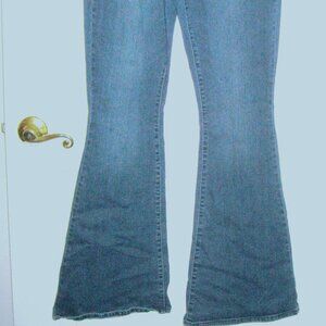 SO Pants Women Blue Denim Jeans High Rise Flared Cotton Blend 5 Pocket 11/30W